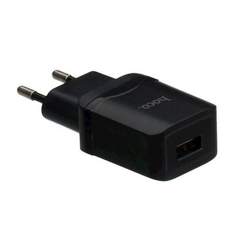 Сетевое зарядное устройство + кабель Lightning Hoco C22A 12 Вт, чёрный - 2