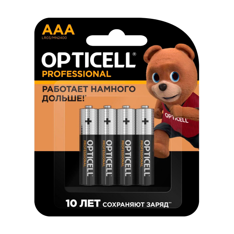 Батарейка Opticell Professional AAA LR03-4BL, 4шт  - 1