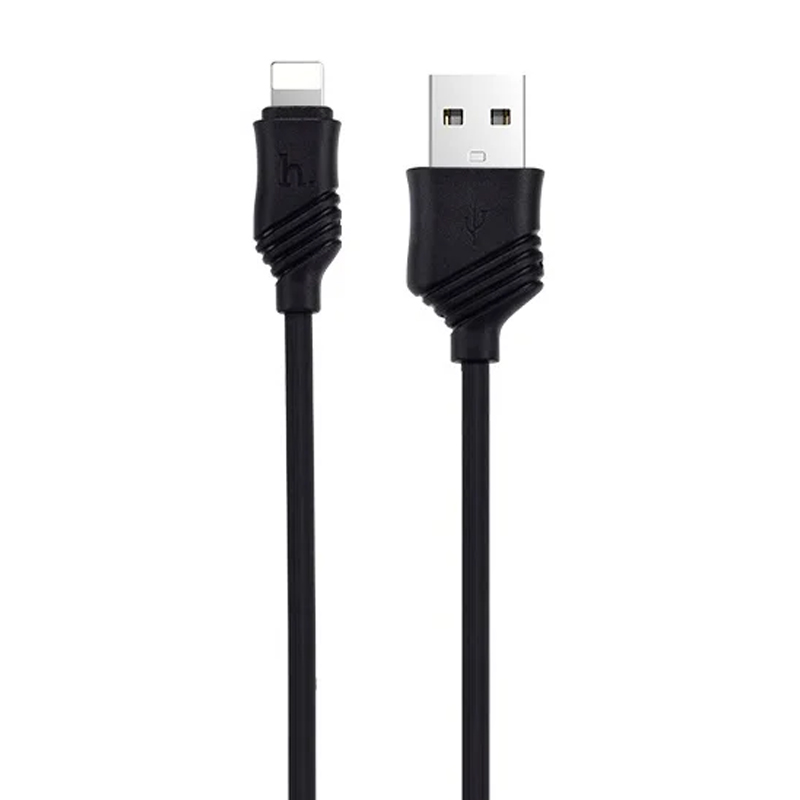 Сетевое зарядное устройство + кабель Lightning Hoco C12A 12 Вт, чёрный - 3