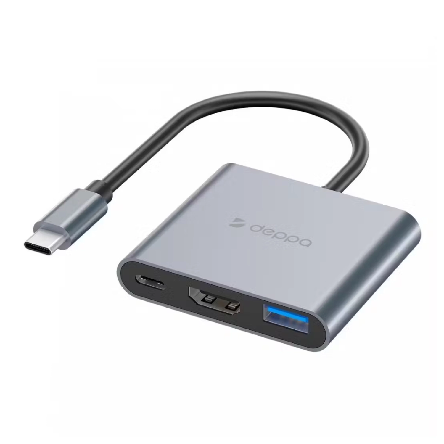 Адаптер-разветвитель для компьютера Deppa USB-C (3в1)