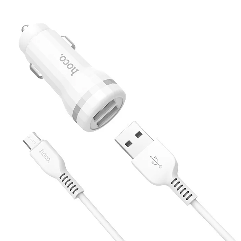 Автомобильное зарядное устройство + кабель Micro Hoco Z27 12 Вт,  - 5