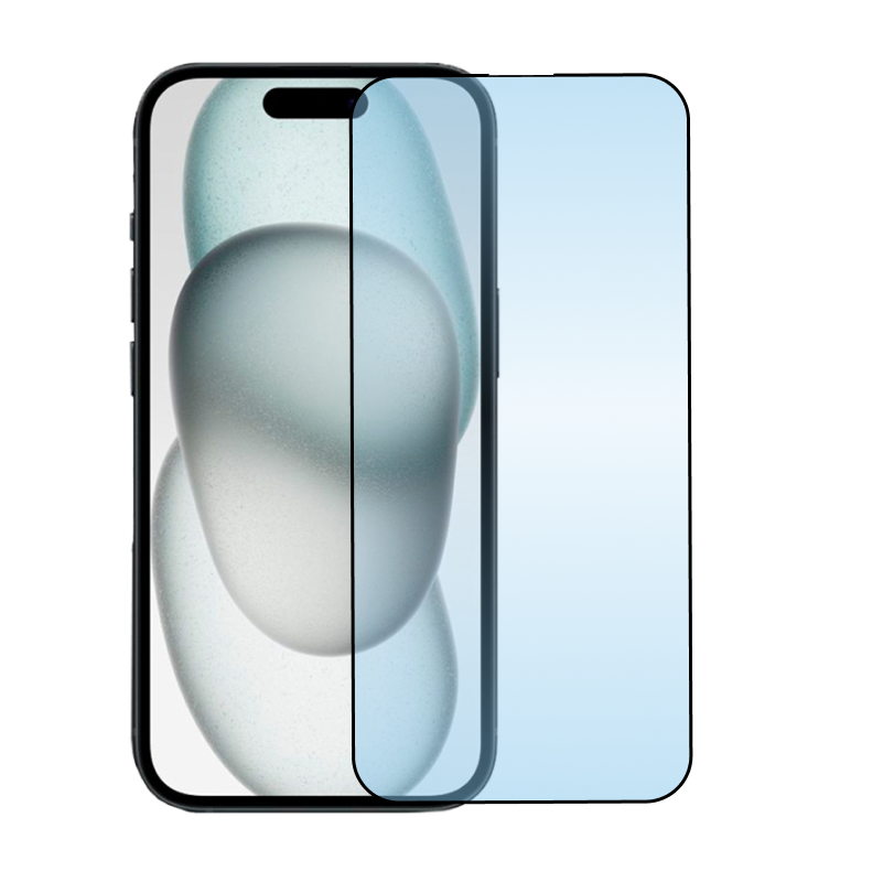 Защитное стекло 3D Classic для Apple iPhone 15 / 16, черная рамка - 1