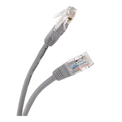 Патч-корд Telecom 5e RJ45 - RJ45 1 м, серый