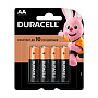 Батарейка Duracell Basic AA LR6-4BL, 4шт  - 1