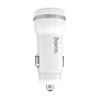 Автомобильное зарядное устройство + кабель Lightning Hoco Z27 12 Вт, белый - 1