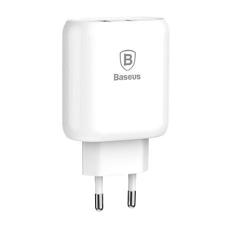 Сетевое зарядное устройство + кабель Lightning Baseus Bojure 32 Вт, белый - 1