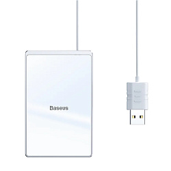 Беспроводное зарядное устройство Baseus Wireless Charger Card Ultra-thin 15 Вт (Уценка) белый