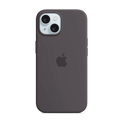 Клип-кейс (накладка)  Silicone Case MagSafe для Apple iPhone 15 Pro (Уценка) серо-коричневый