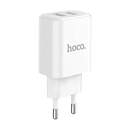 Сетевое зарядное устройство + кабель Micro Hoco C62A 10 Вт, белый - 1