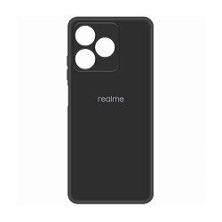 Клип-кейс (накладка) Silicone cover закрытый для Realme C51 / C53 силикон, чёрный