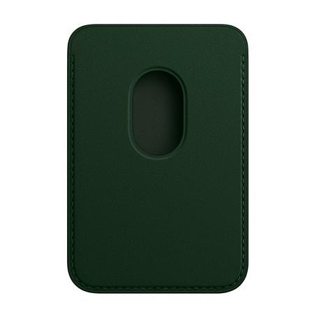 Кардхолдер Leather Wallet with Magsafe для Apple iPhone искусственная кожа, зелёный - 2