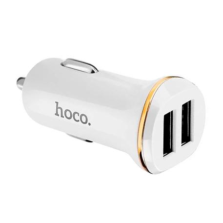 Автомобильное зарядное устройство + кабель Lightning Hoco Z1 10 Вт, белый - 2
