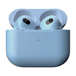 Беспроводные наушники Apple AirPods 3 голубой матовый (полная покраска)