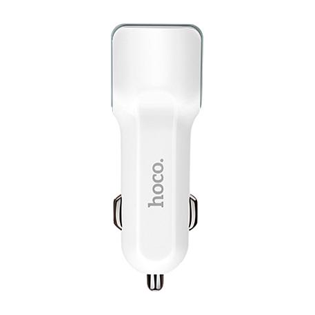 Автомобильное зарядное устройство + кабель Lightning Hoco Z23 12 Вт, белый - 1