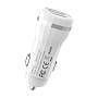 Автомобильное зарядное устройство + кабель Lightning Hoco Z27 12 Вт, белый - 1
