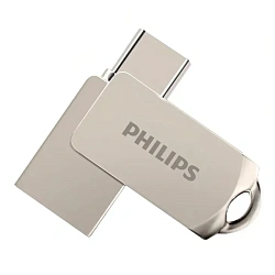 USB-флешка Philips 2-in-1 USB 3.2 - Type-C 64 ГБ (USB 3.2 (Type-C)) серебристый