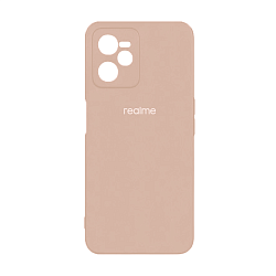 Клип-кейс (накладка) Silicone cover закрытый для Realme C35 силикон, пудровый