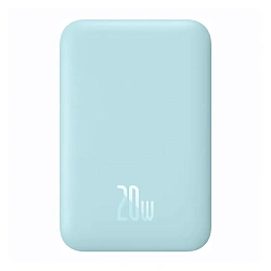 Внешний аккумулятор с беспроводной зарядкой Baseus Magnetic Mini Wireless Fast Charge 6000 мАч 20 Вт голубой