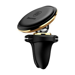 Автомобильный держатель магнитный Baseus Magnetic Air Vent (зажим) (Уценка) золотой