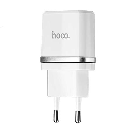 Сетевое зарядное устройство + кабель Lightning Hoco C11 5 Вт, белый - 1
