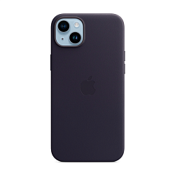 Клип-кейс (накладка)  Leather Case MagSafe для Apple iPhone 14 Pro (Уценка) тёмно-фиолетовый