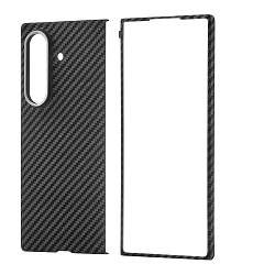 Клип-кейс (накладка) uBear Supreme Mag Case для Samsung Galaxy Z Fold 7 (Уценка) чёрно-серый (полоска)