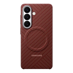 Клип-кейс (накладка) Samsung Carbon Magnet Case для Samsung Galaxy S26 арамидное волкно, алюминий, поликарбонат, красный