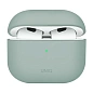 Кобура UNIQ Lino для Apple AirPods 4 поликарбонат, силикон, "ледяной зелёный"