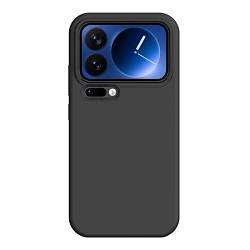 Клип-кейс (накладка) Silicone cover закрытый для Xiaomi 17 Max силикон, чёрный