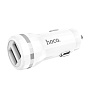 Автомобильное зарядное устройство + кабель Lightning Hoco Z27 12 Вт, белый - 1