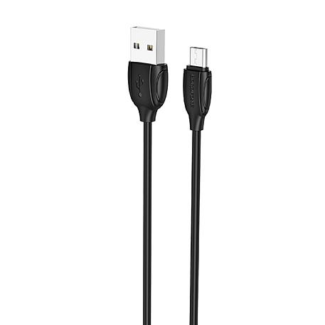 Сетевое зарядное устройство + кабель Micro Borofone BA19A 5 Вт, чёрный - 3
